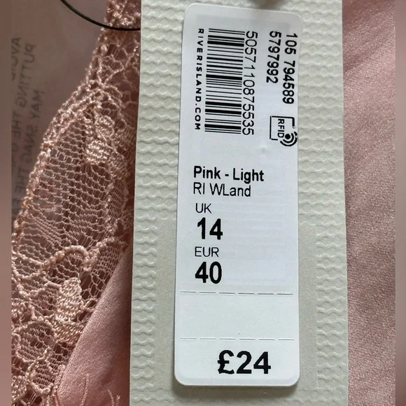 River Island Lace Detail Cami in Mauve to Cream NWT UK SZ 14 converts to US 8 ?? - Picture 10 of 14